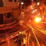 Blick aus dem Hotel in Bui Vien, Saigon