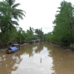 Wasserstraße im Mekong Delta in der Nähe von An Binh