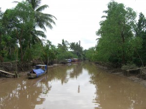 Wasserstraße im Mekong Delta in der Nähe von An Binh