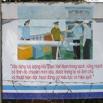 Grenzschild zur kambodschanischen Grenze
