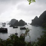 Auch in der Halong Bucht kann es mal schlechtes Wetter geben