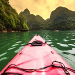 Kayaking in der Halong Bucht