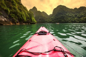 Kayaking in der Halong Bucht
