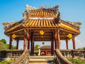 Die Pagode im Imperial Palace von Hue